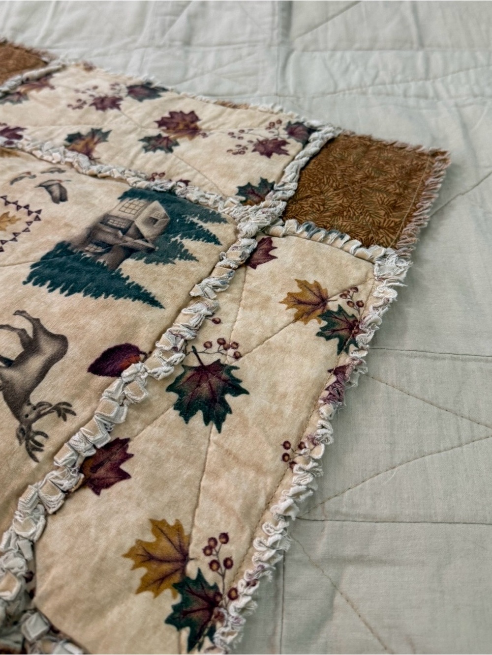 Wildlife Tan 47” X 71” Handmade Quilt - Picture 12 of 12
